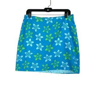 Y2K B Moss reversible polka dot and floral print skirt size 10